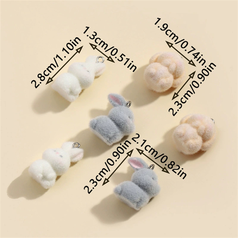 3PCS Plush resin three-dimensi – обзор и цена Resin Art Earrings