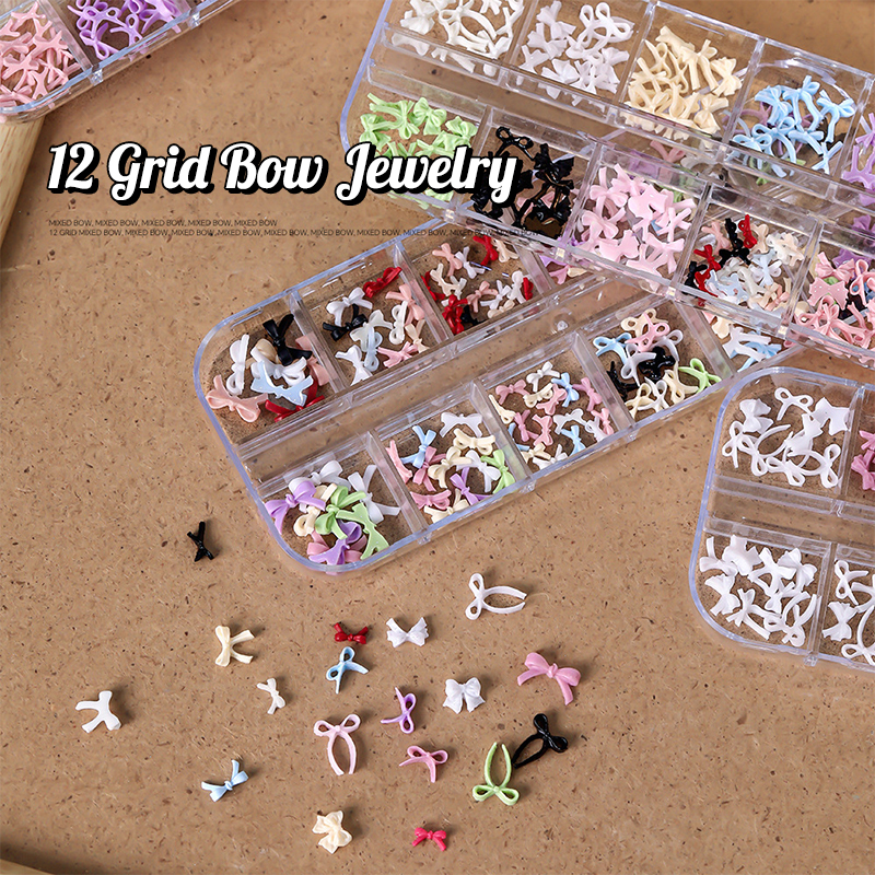 12 Grid Multiple Colors Bowkno – обзор и цена Resin Art Earrings