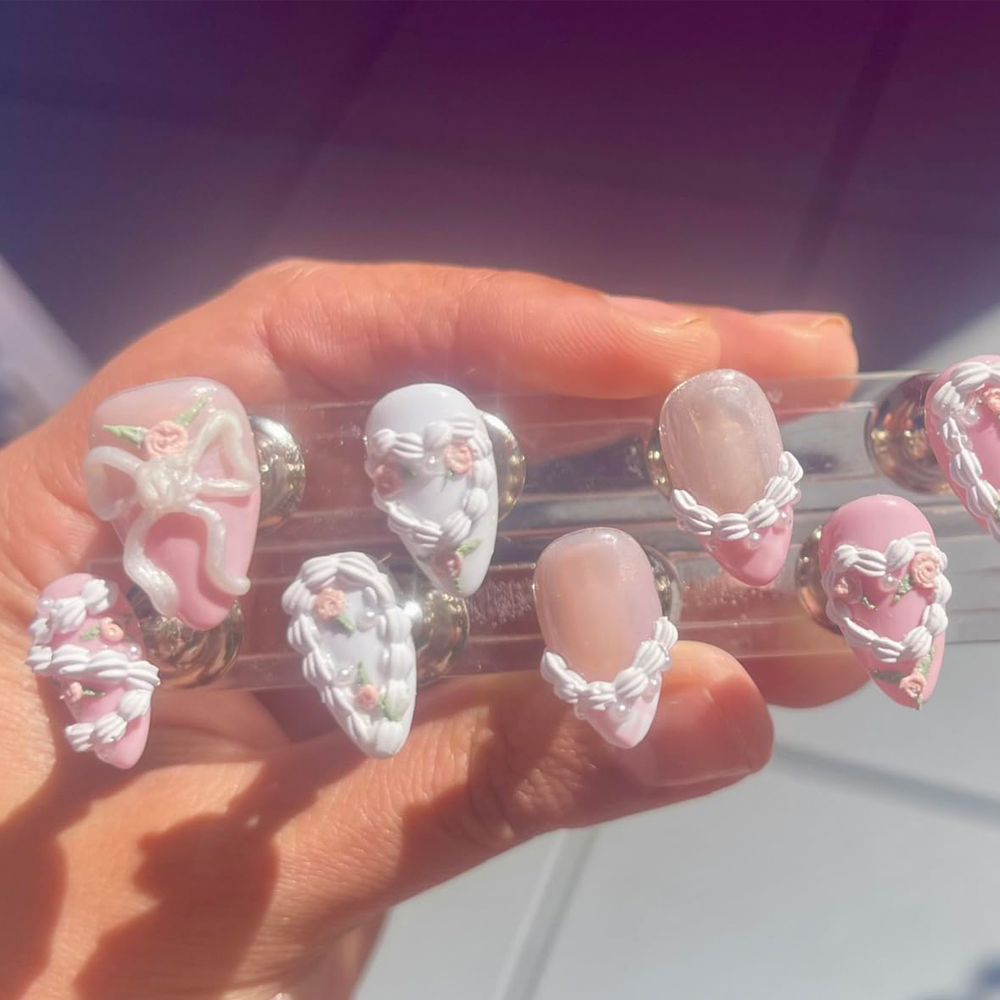 1pc 3D French Cream Nail Art S – обзор и цена Resin Art Template