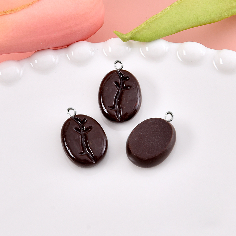 10pcs Coffee Beans Resin Penda – обзор и цена Resin Art Earrings