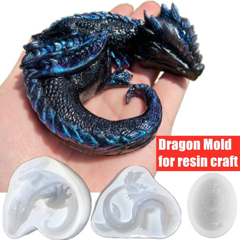 3 Styles Mirror Sleepy Dragon  – обзор и цена Resin Art Clock