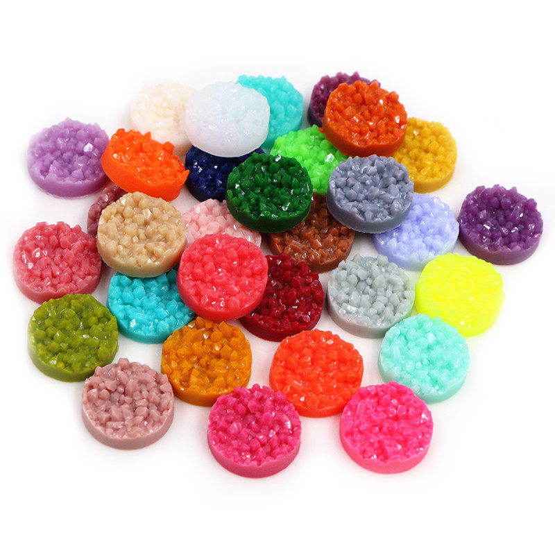 40pcs Resin Druzy Cabochons Do – обзор и цена Resin Art Earrings
