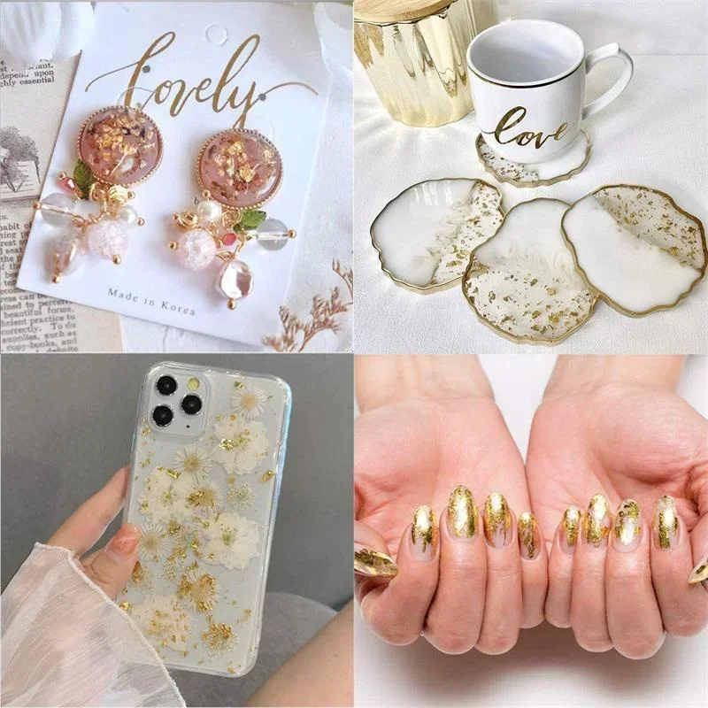 100Pcs Imitation Gold Foil She – обзор и цена Resin Art For Wedding Gift