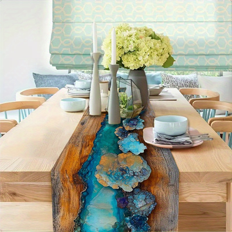 Resin Geode Table Runner Polye – обзор и цена Resin Art Dining Table