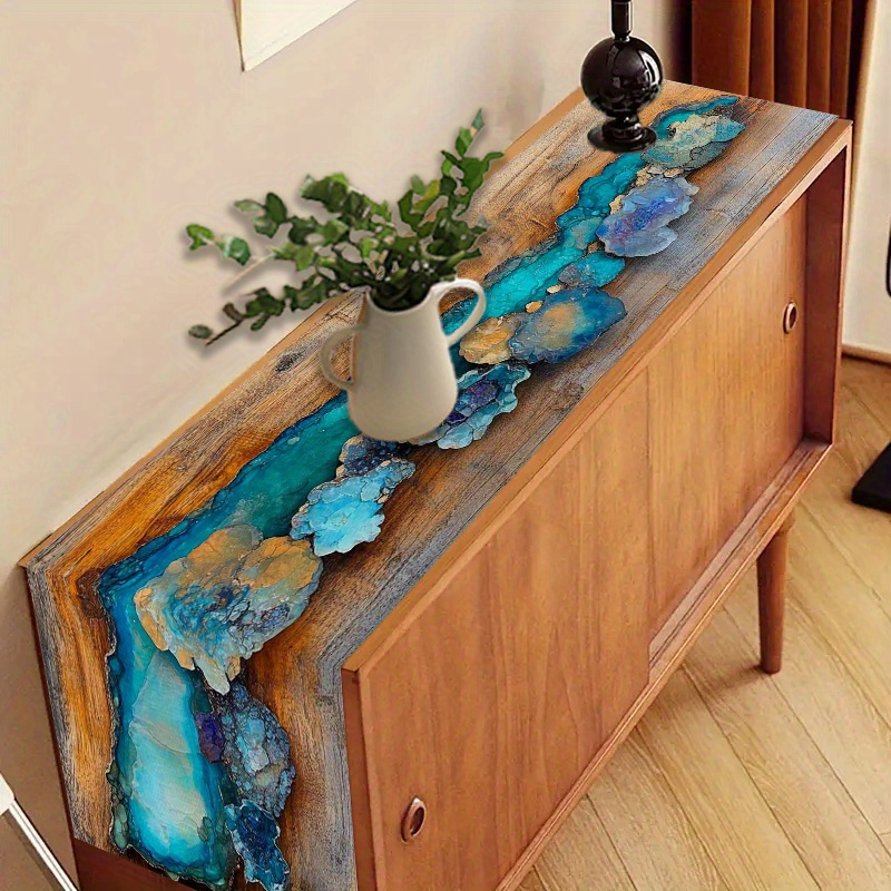 Resin Geode Table Runner Polye – обзор и цена Resin Art Dining Table
