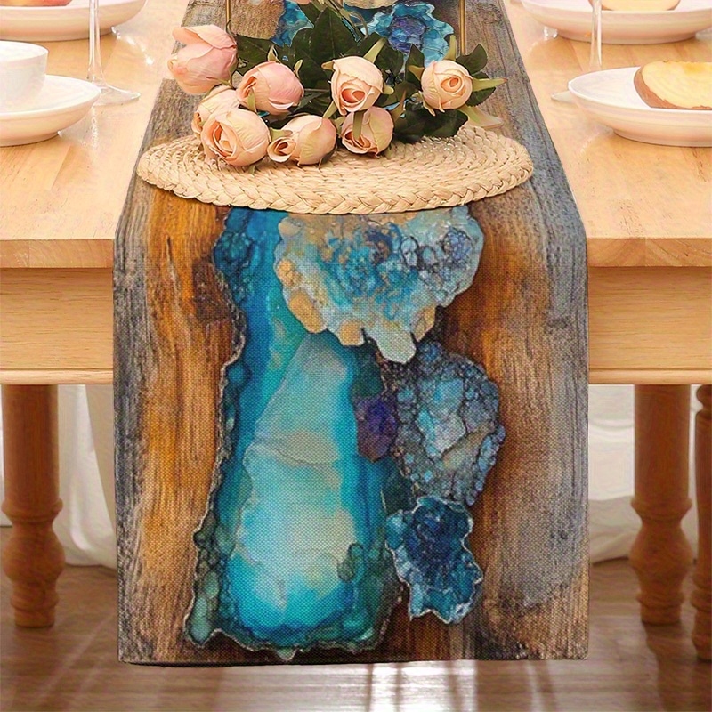 Resin Geode Table Runner Polye – обзор и цена Resin Art Dining Table