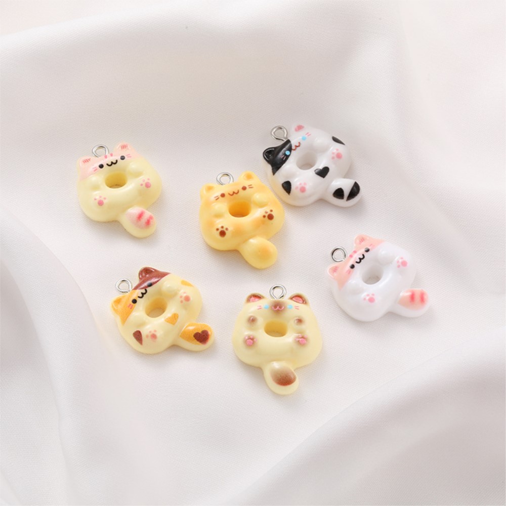 10Pcs Kawaii Cartoon Cat Resin – обзор и цена Resin Art Earrings