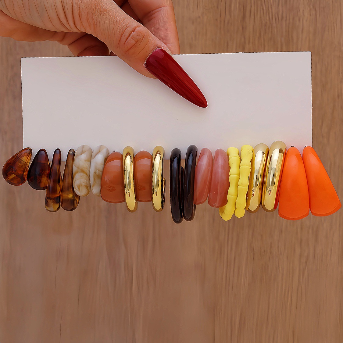 KMVEXO 40Pairs/Set Bohemian Co – обзор и цена Resin Art Ring