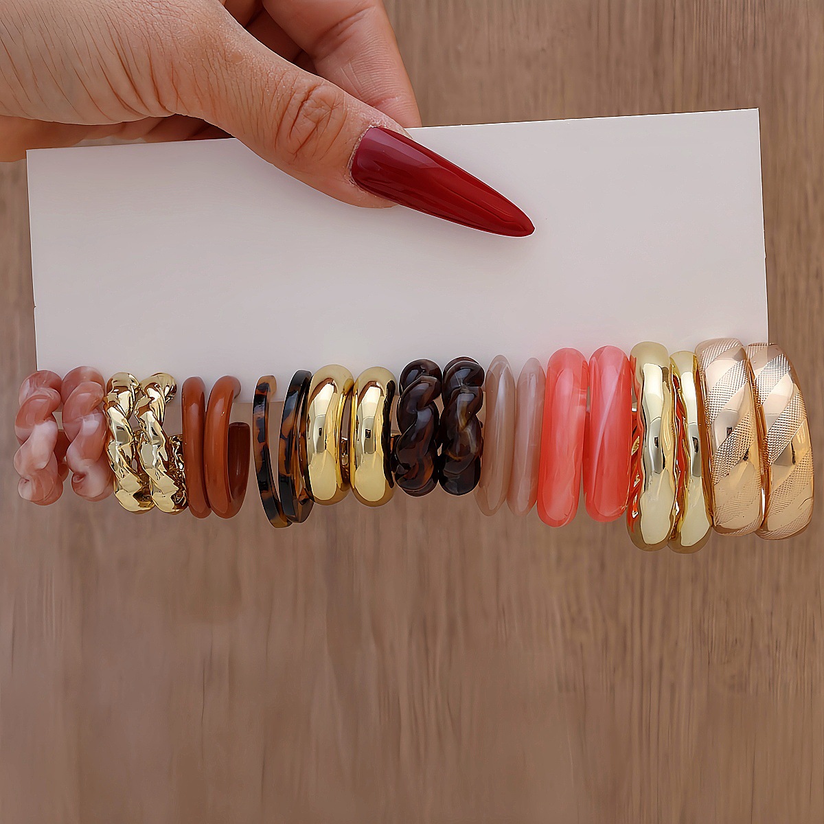 KMVEXO 40Pairs/Set Bohemian Co – обзор и цена Resin Art Ring