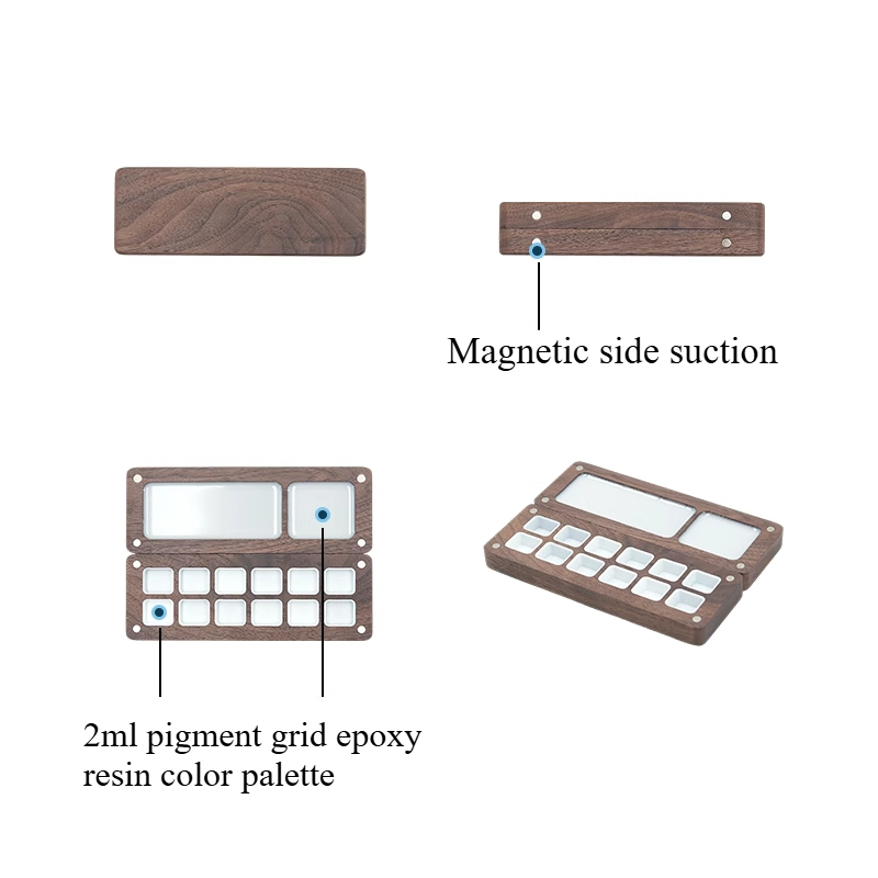 Solid Wood Watercolor Pigment  – обзор и цена Resin Art Wooden Tray