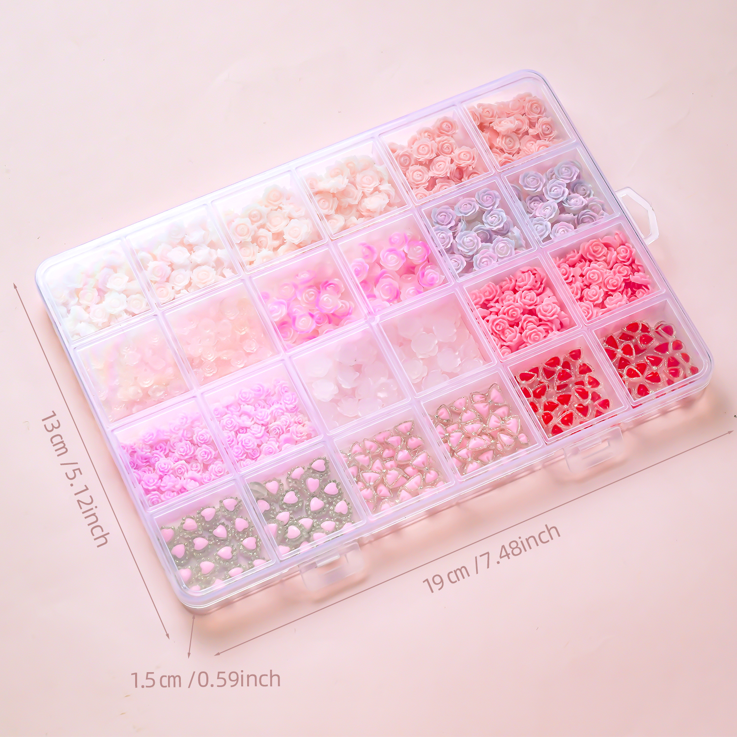 12grids Gradient Pink White Ro – обзор и цена Resin Art Rose Petals