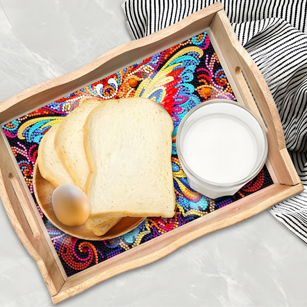 5D DIY Diamond Painted Wooden  – обзор и цена Resin Art Wooden Tray