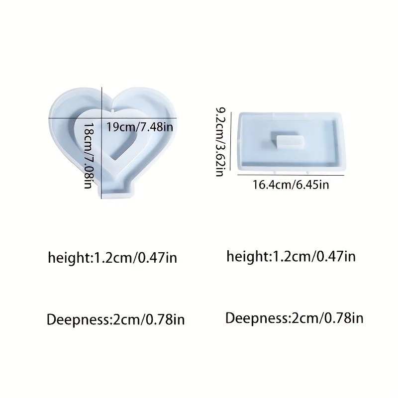 Heart Resin Molds, 2 Pieces Lo – обзор и цена Resin Art Clock