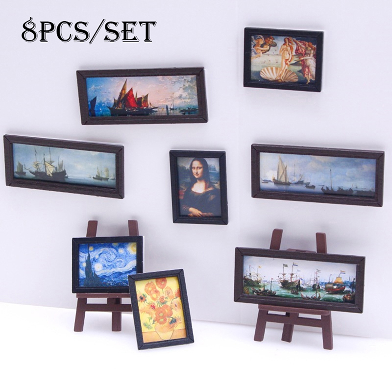 8Pcs 1:12 Dollhouse Vintage Oi – обзор и цена Resin Art And Wood