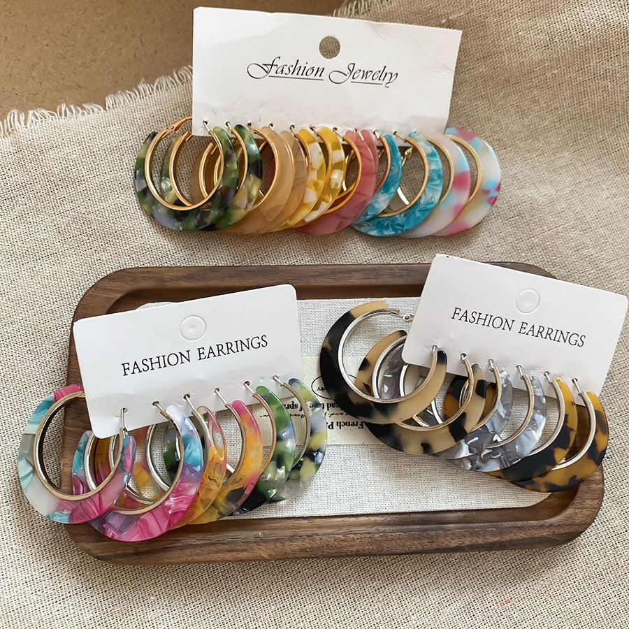 Fashion Big Circle Acrylic Ear – обзор и цена Resin Art Ring
