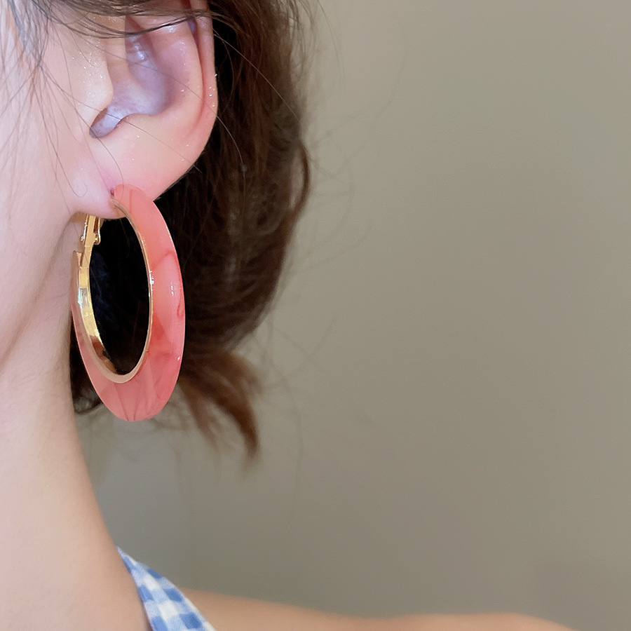 Fashion Big Circle Acrylic Ear – обзор и цена Resin Art Ring