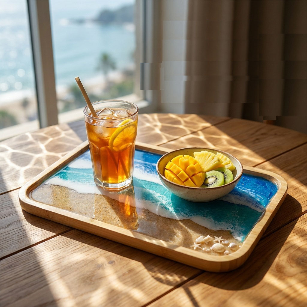 Epoxy Resin Ocean Art Decorati – обзор и цена Resin Art Wooden Tray