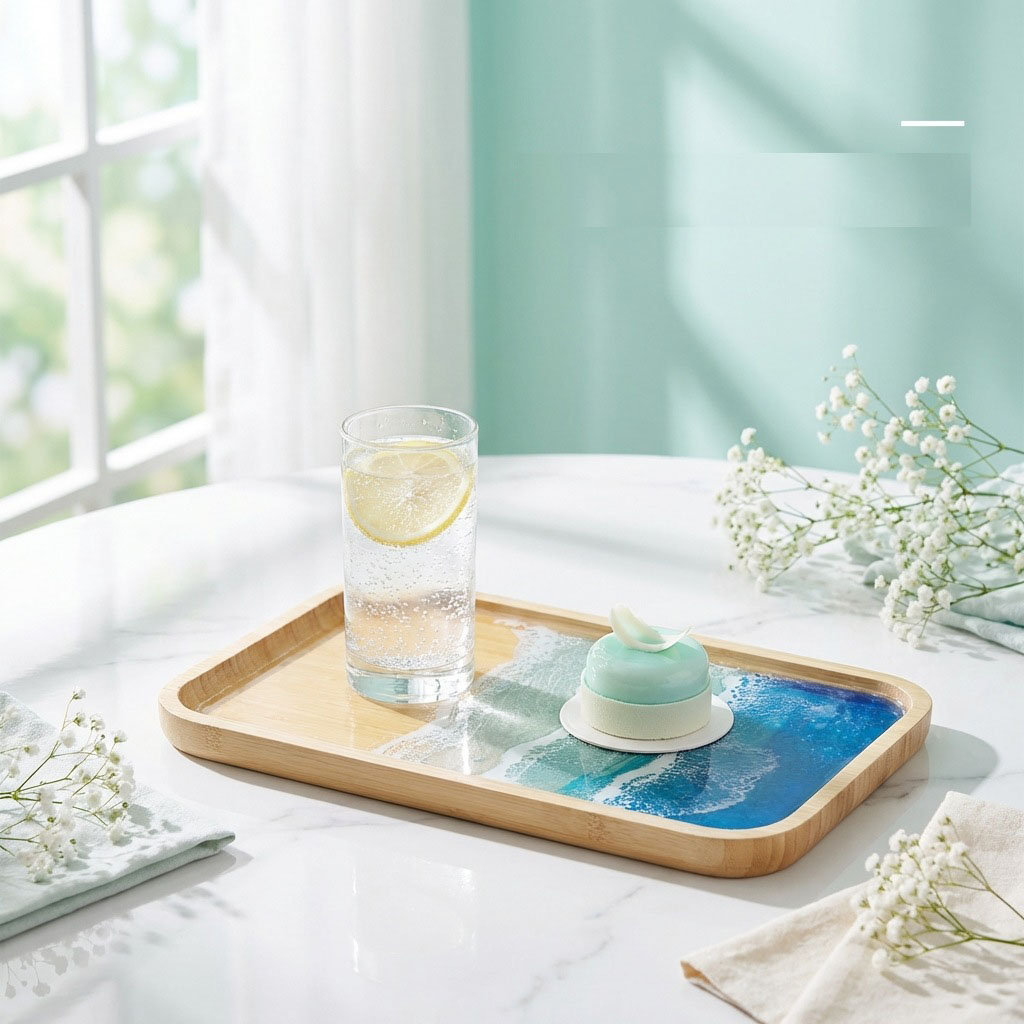 Epoxy Resin Ocean Art Decorati – обзор и цена Resin Art Wooden Tray