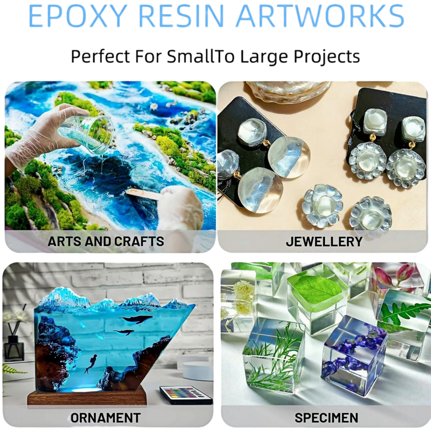 16.9oz Clear Epoxy Resin Kit C – обзор и цена Resin Art Epoxy