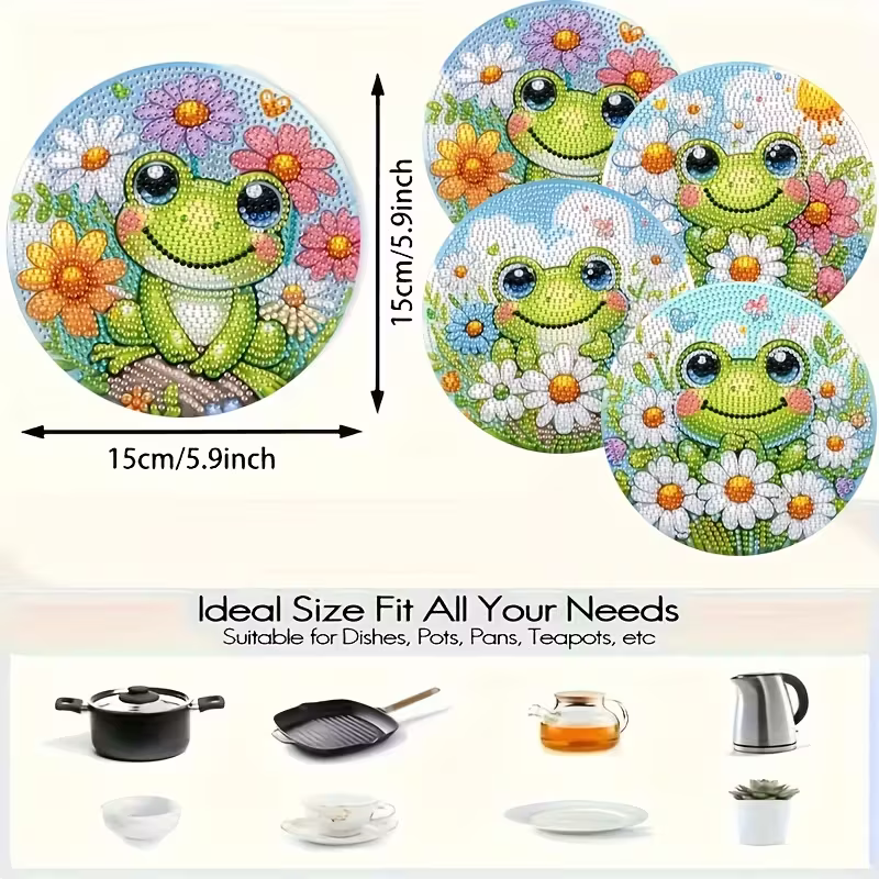 4-piece frog patterned wooden  – обзор и цена Resin Art And Wood