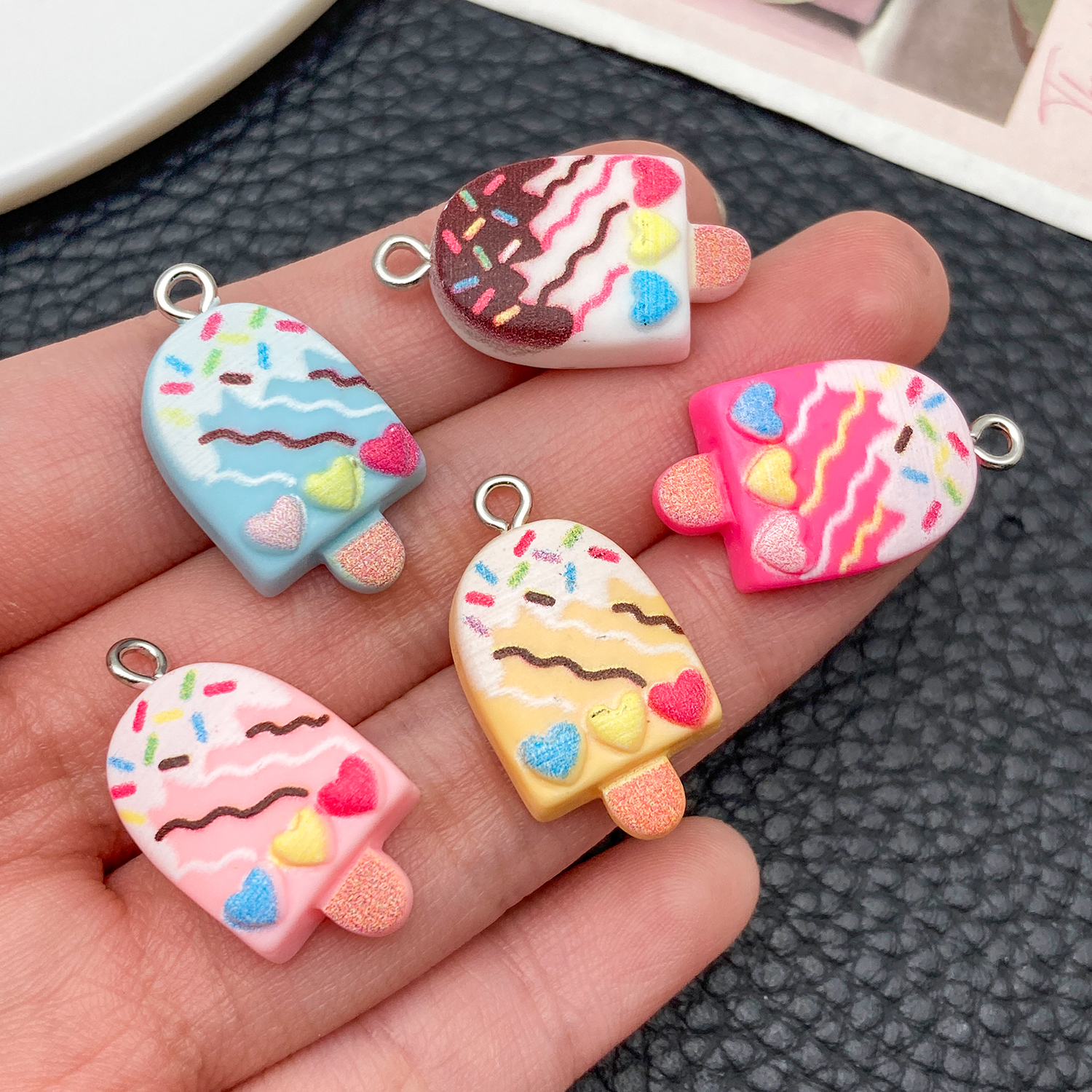 5/10pcs Cute Fashion Resin Acr – обзор и цена Resin Art Earrings