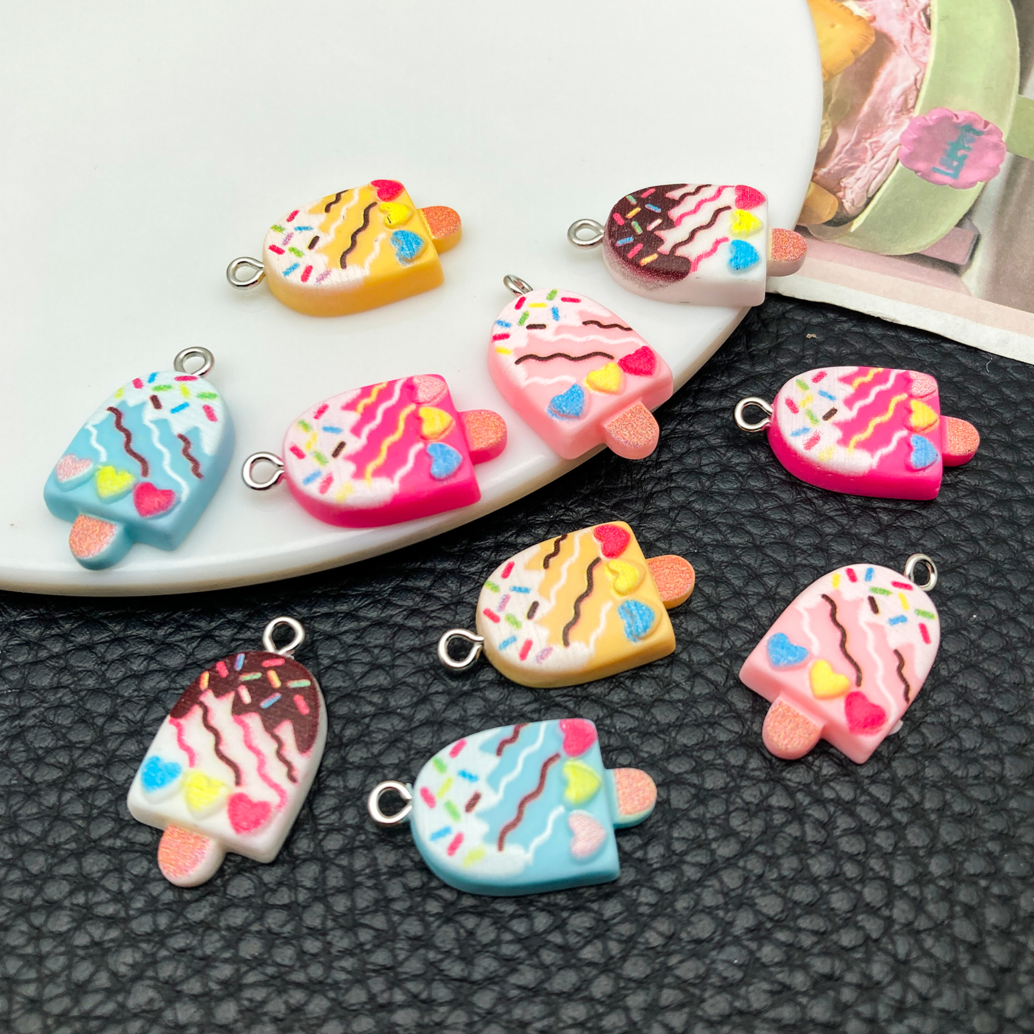 5/10pcs Cute Fashion Resin Acr – обзор и цена Resin Art Earrings