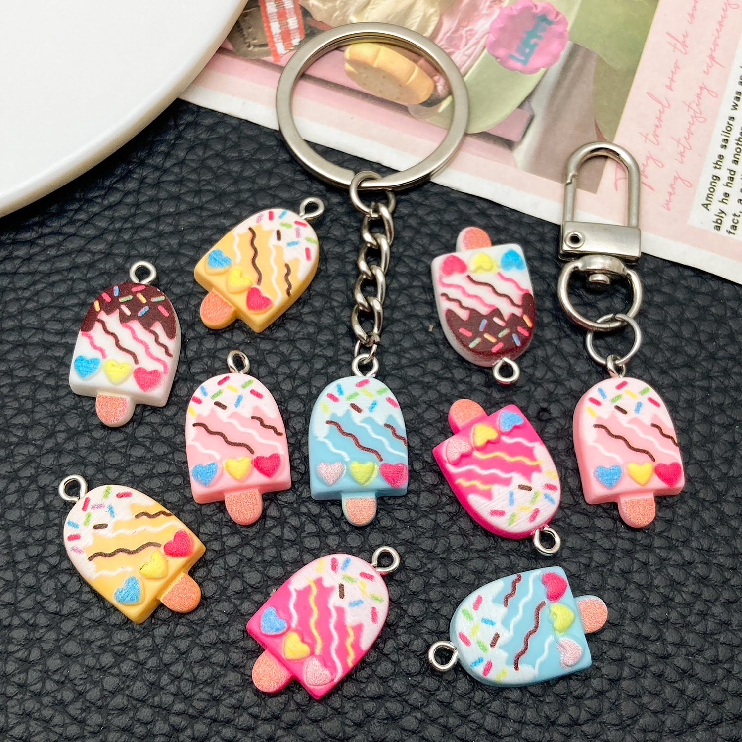 5/10pcs Cute Fashion Resin Acr – обзор и цена Resin Art Earrings