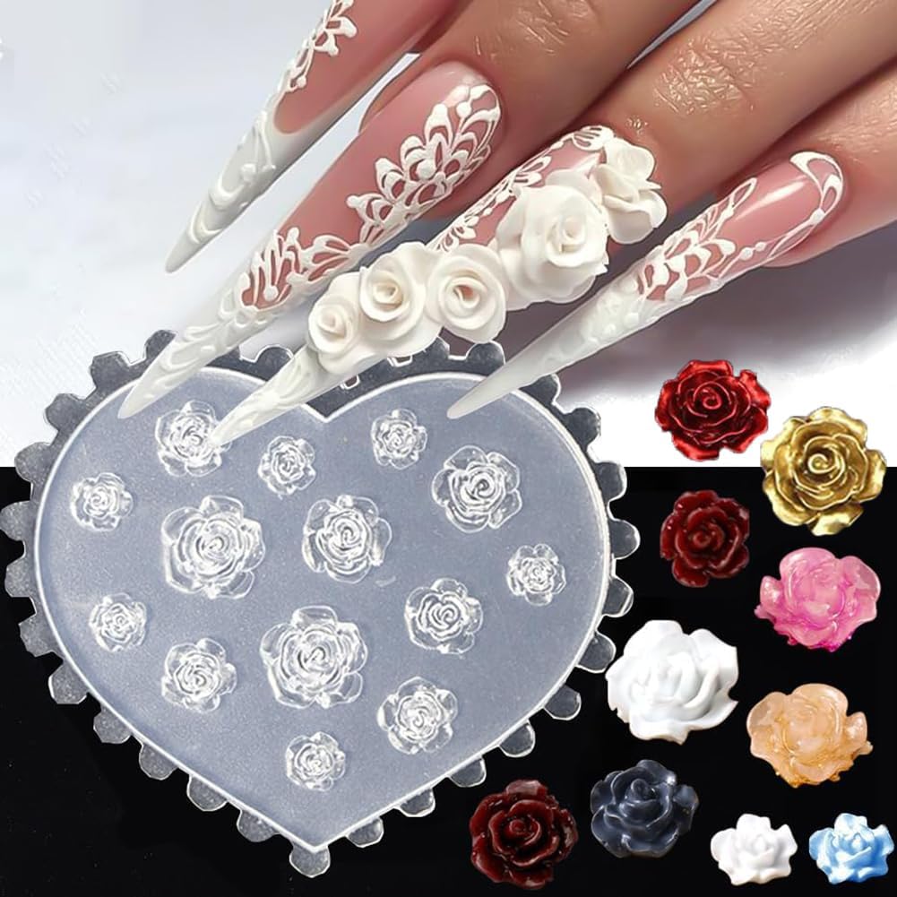 3D Flower Nail Molds Silicone  – обзор и цена Resin Art Template