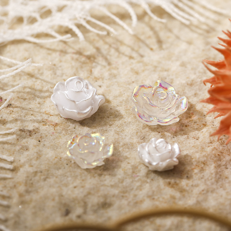 50PCS 6/8/10MM White Rose Flow – обзор и цена Resin Art Rose Petals