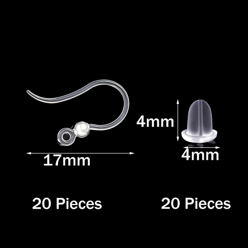 40pcs Clear Plastic Earring Ho – обзор и цена Resin Art Earrings