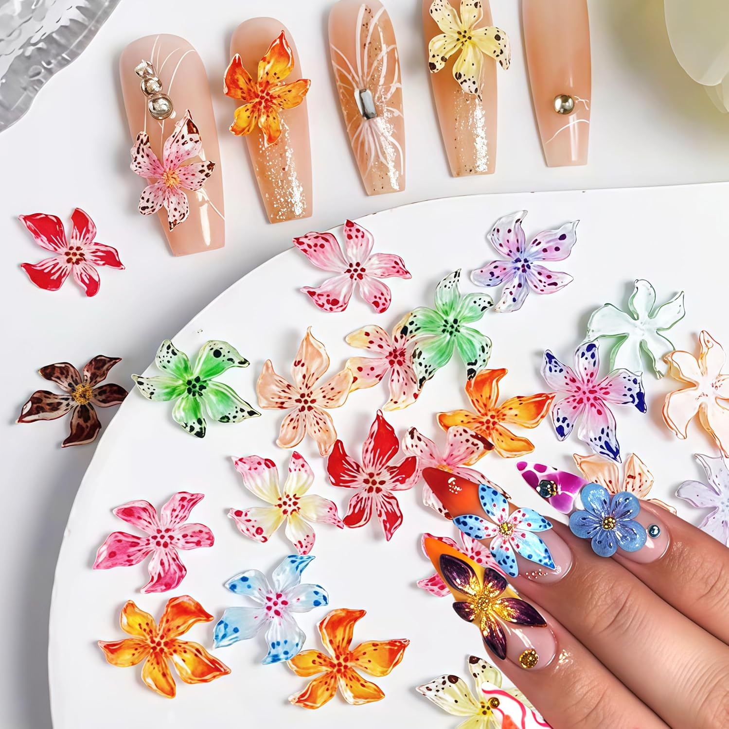 20/40/60/80pcs Ice Crystal Flo – обзор и цена Resin Art Rose Petals