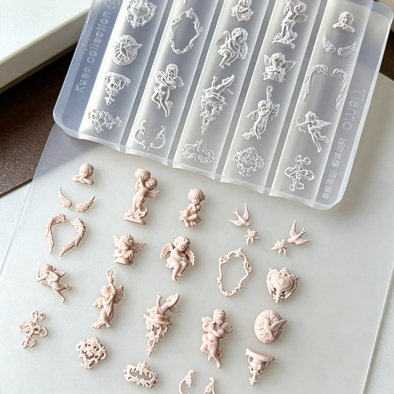 1pcs 3D Vintage Cupid & Floral – обзор и цена Resin Art Template