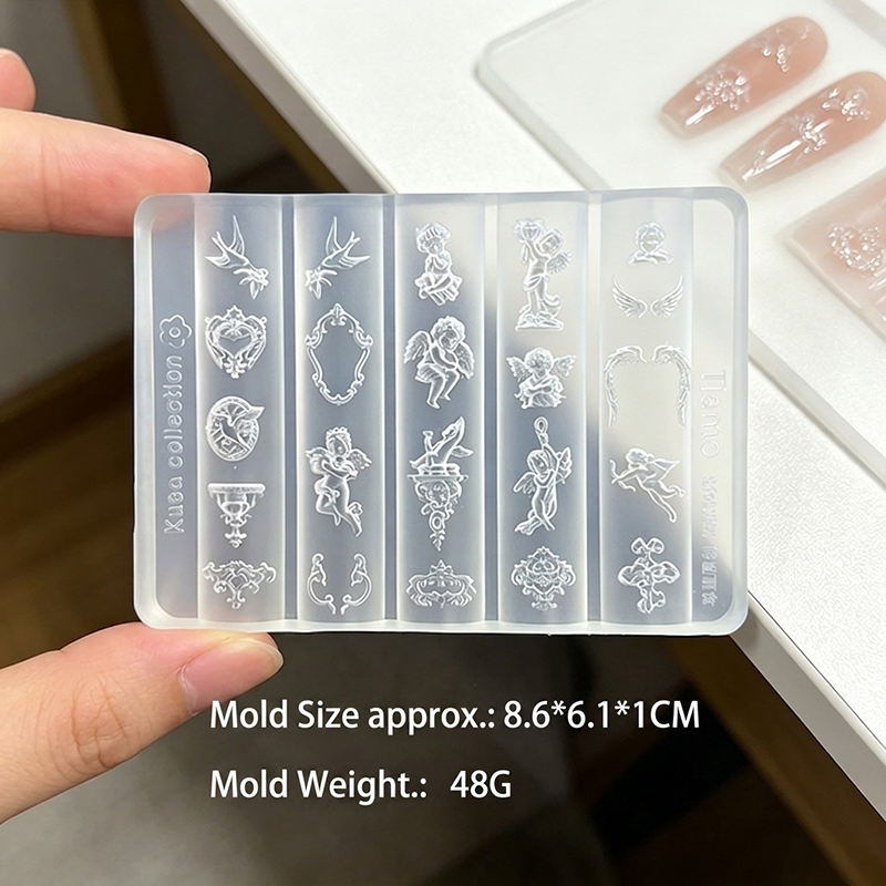 1pcs 3D Vintage Cupid & Floral – обзор и цена Resin Art Template