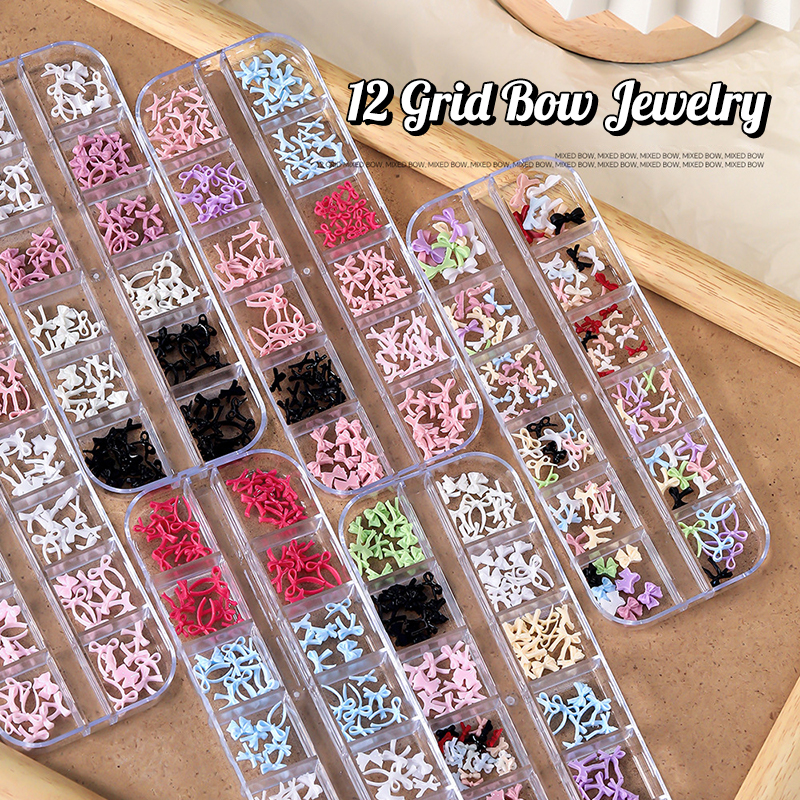 12 Grid Multiple Colors Bowkno – обзор и цена Resin Art Earrings