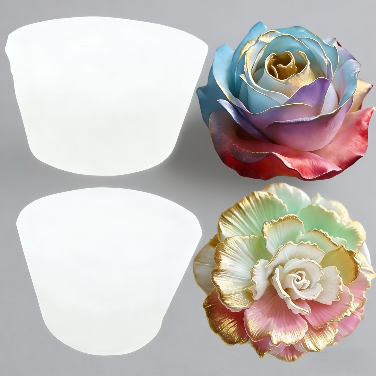 2-Piece 3D Rose and Elegant Ca – обзор и цена Resin Art Rose Petals