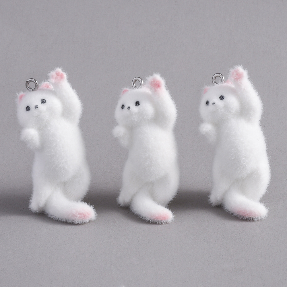 2pcs Flocking Little Cat Resin – обзор и цена Resin Art Earrings