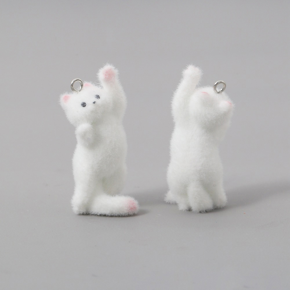 2pcs Flocking Little Cat Resin – обзор и цена Resin Art Earrings