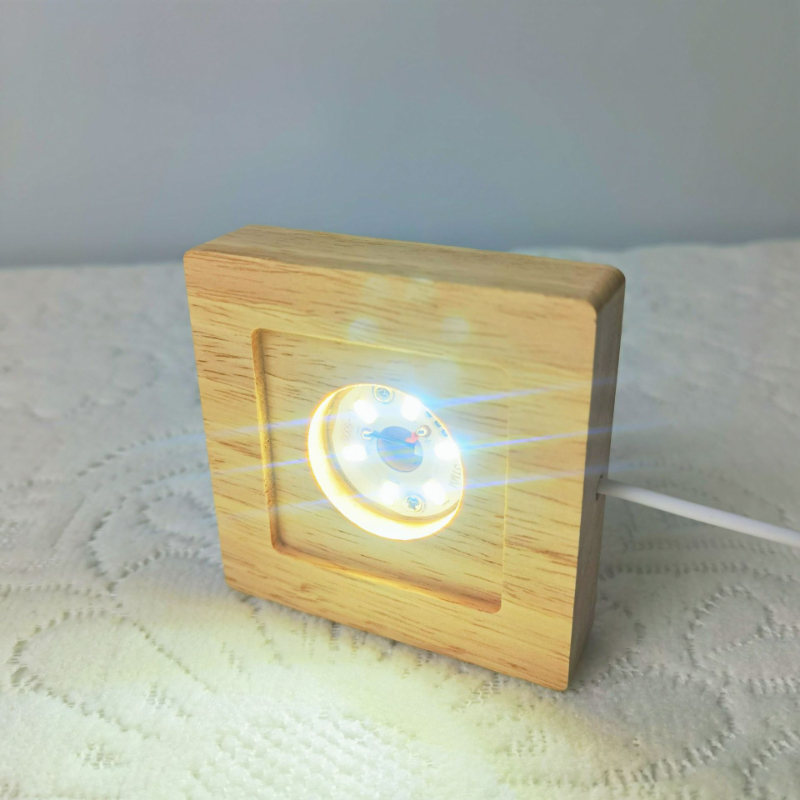 Square LED Lights Display Base – обзор и цена Resin Art Wooden Tray