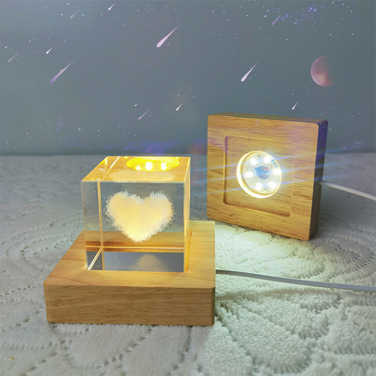 Square LED Lights Display Base – обзор и цена Resin Art Wooden Tray