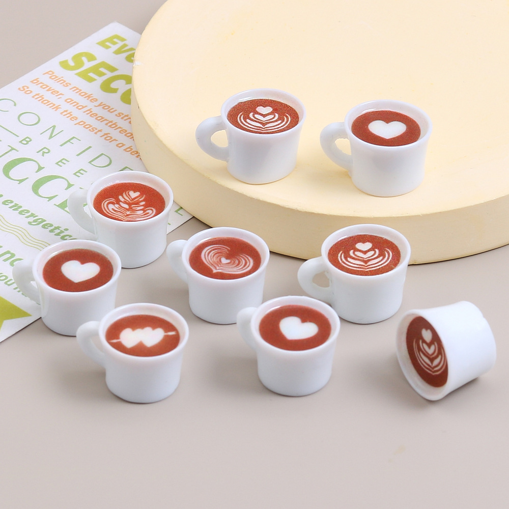 10pcs Love Heart Coffee Cup Re – обзор и цена Resin Art Earrings