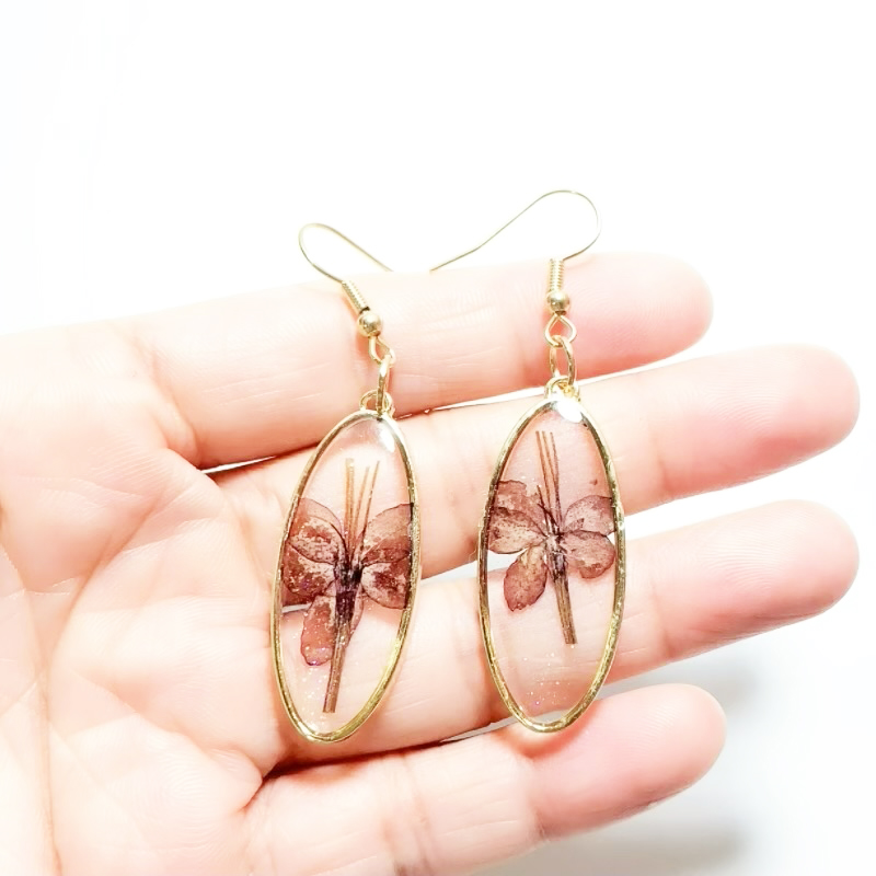Dried Flower Earrings Heart Re – обзор и цена Resin Art Ring