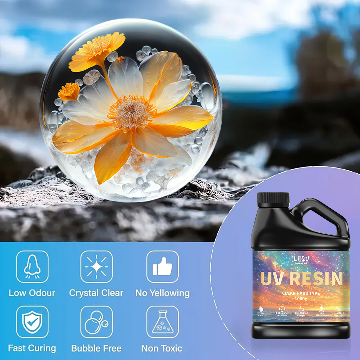 100/200/500/1000g UV Epoxy Res – обзор и цена Resin Art Epoxy