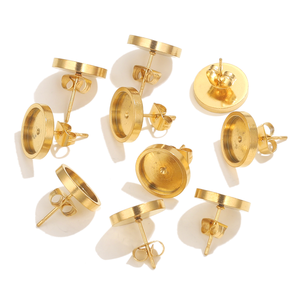 10pcs Stainless Steel Gold Ear – обзор и цена Resin Art Earrings