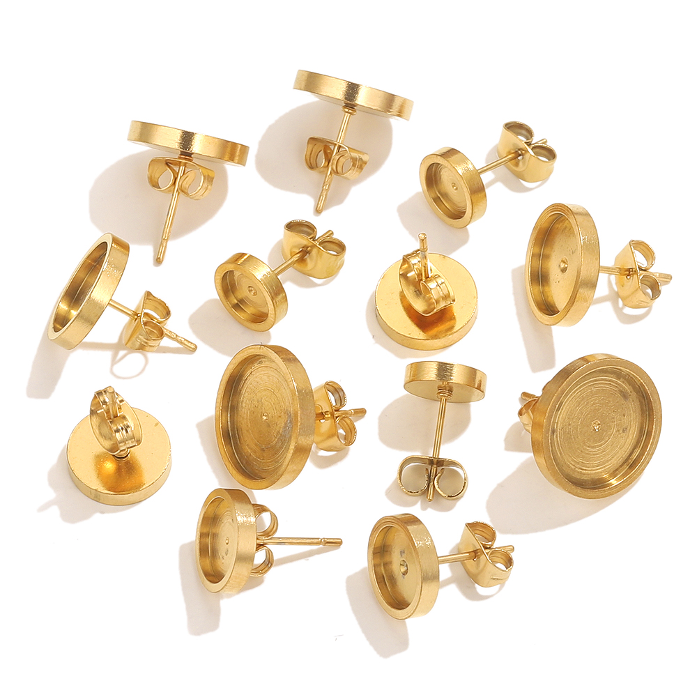 10pcs Stainless Steel Gold Ear – обзор и цена Resin Art Earrings