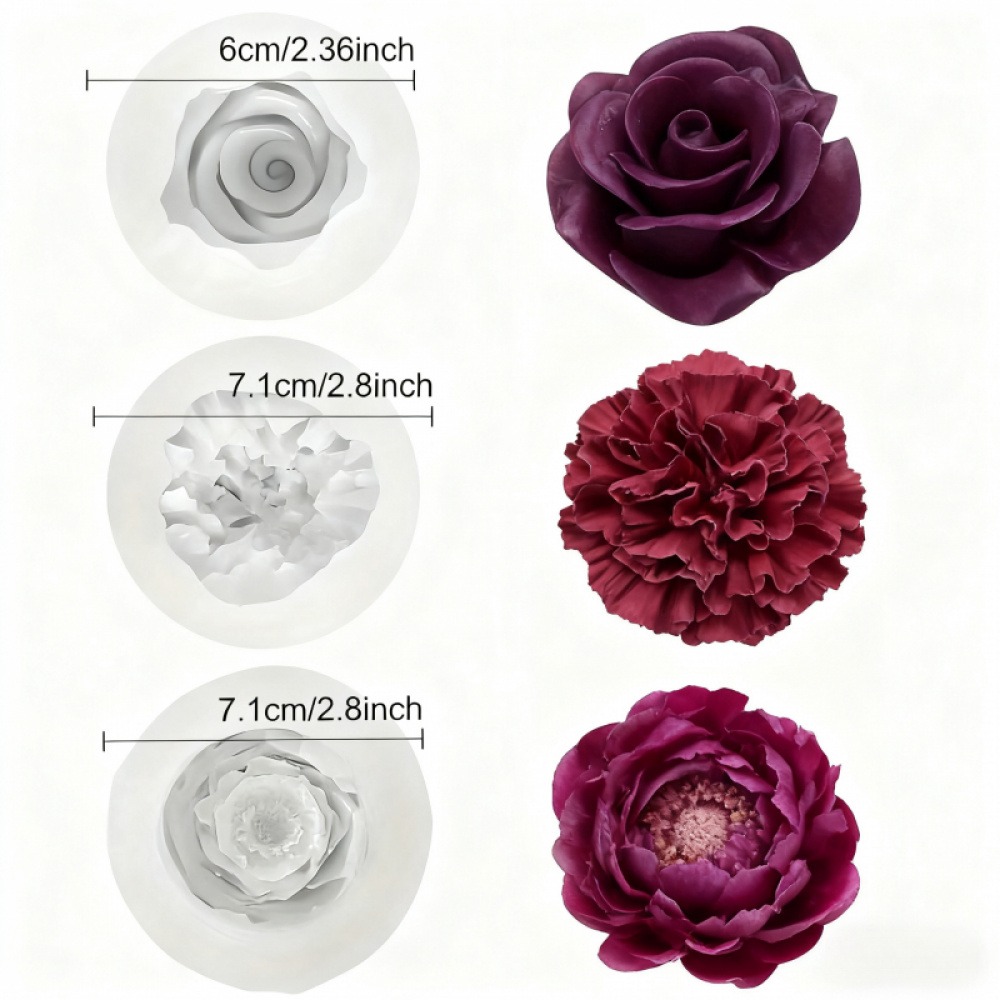 3-Piece Silicone Molds for Ros – обзор и цена Resin Art Rose Petals